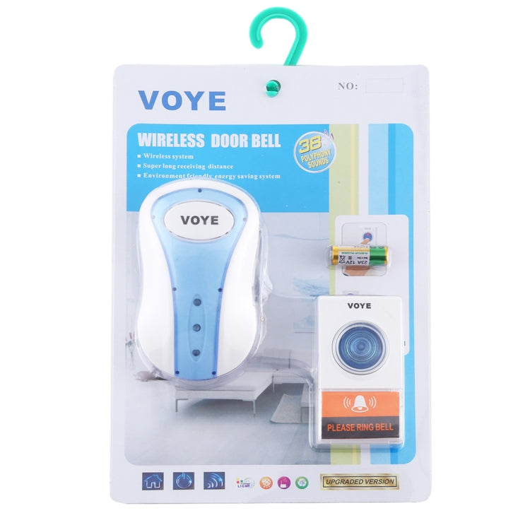 VOYE V008A Home Music Remote Control Wireless Doorbell with 38 Polyphony Sounds, US Plug, V008A VOYE V008A Home Music Remote Control Wireless Doorbell with 38 Polyphony Sounds, US Plug, V008A